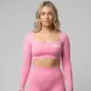 PR-Slayer | Hyper Pink Long Sleeve Crop