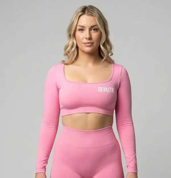 PR-Slayer | Hyper Pink Long Sleeve Crop