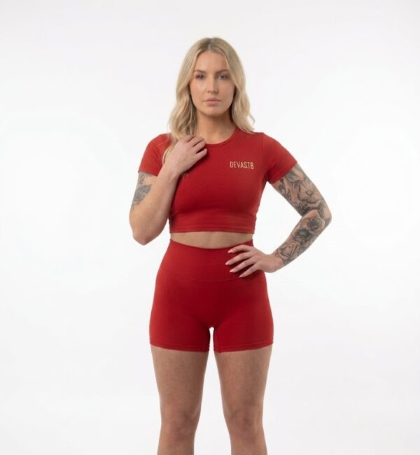 PR-Slayer | BPM Red Cropped T-Shirt