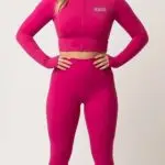 Velocity Pink Workout Set | Pink Seamless Leggings