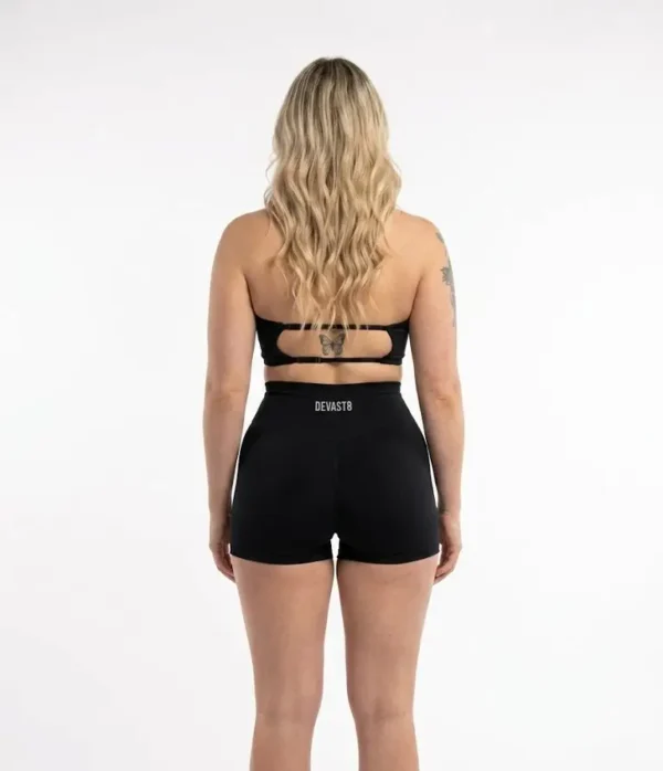 PR-Slayer | Womens Workout Sets | Black Strapless Sports Bra