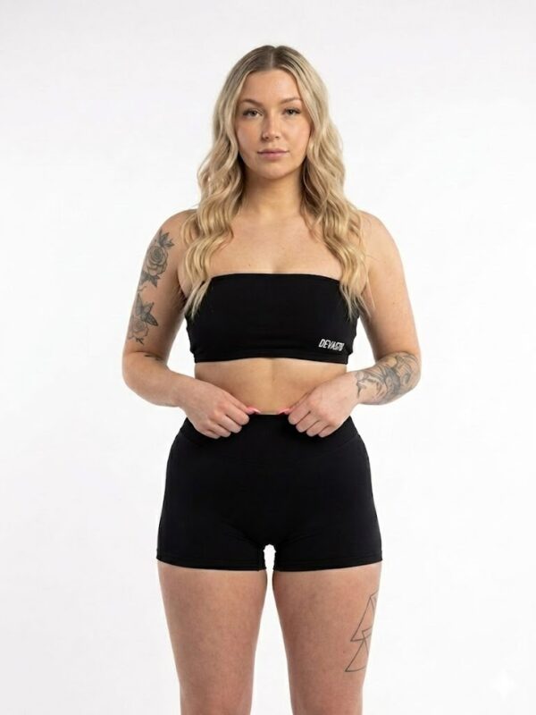 Black Strapless Sports Bra